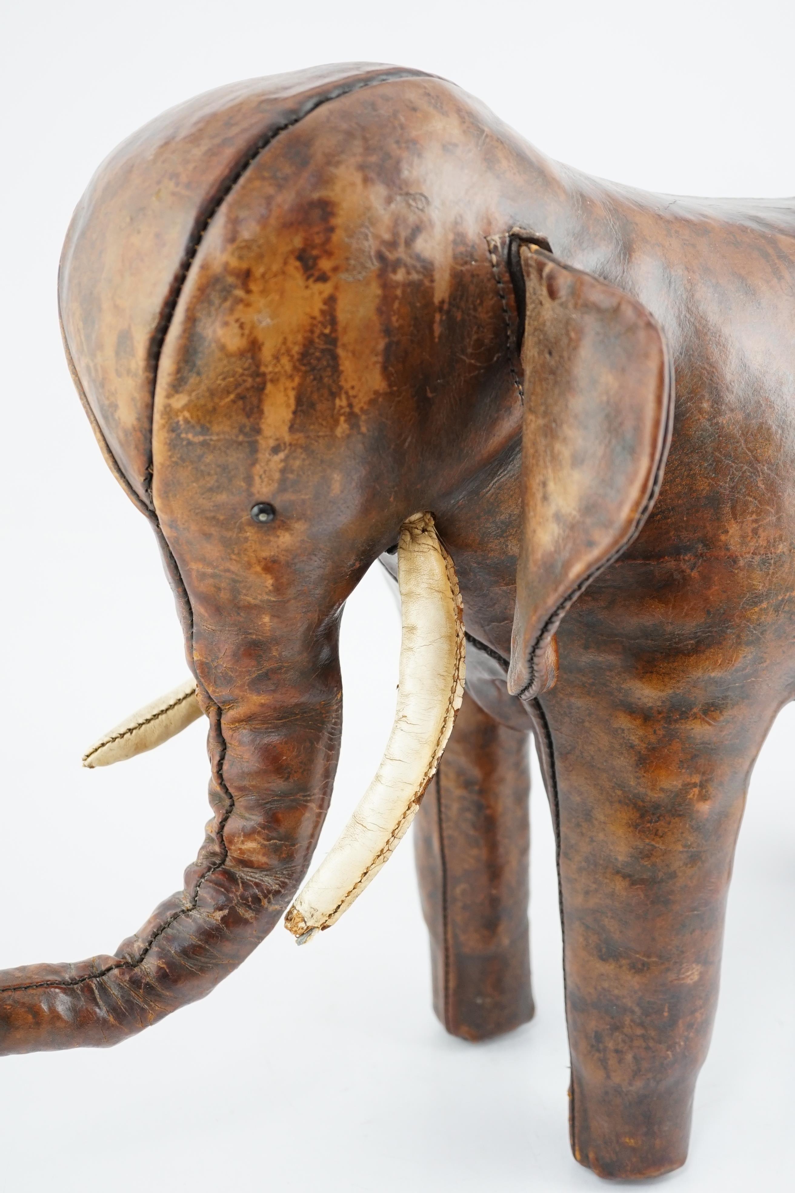 Omersa for Liberty & Co., a brown leather model of an elephant